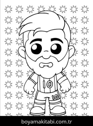Lionel Messi boyama sayfası – sanatsal çalışma, çocuklar için