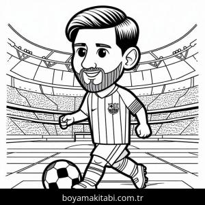Lionel Messi boyama sayfası – okul öncesi, evde etkinlik
