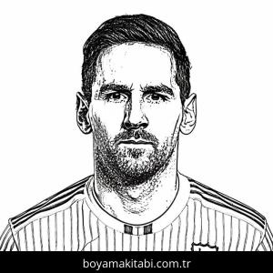 Lionel Messi boyama sayfası – eğitici aktivite, yaratıcılık