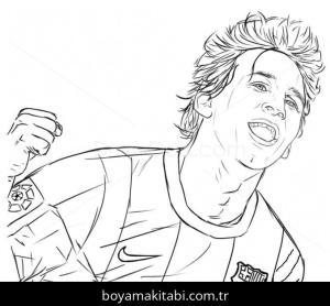 Lionel Messi boyama sayfası – boyama etkinliği, çocuk aktivitesi