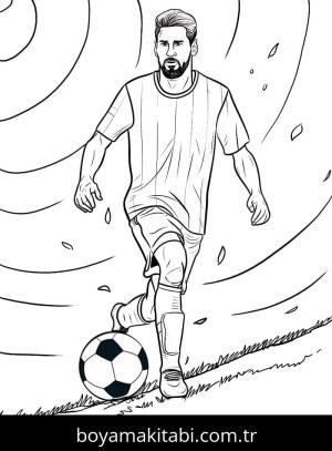Lionel Messi boyama sayfası – renkli çizimler, okul öncesi