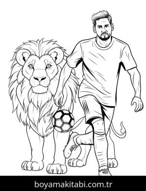 Lionel Messi boyama sayfası – evde etkinlik, ücretsiz yazdır