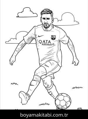 Lionel Messi boyama sayfası – eğitici aktivite, yaratıcılık