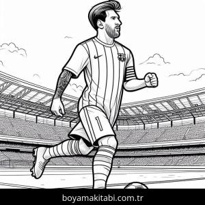 Lionel Messi boyama sayfası – boyama çalışması, yaratıcılığı geliştirir
