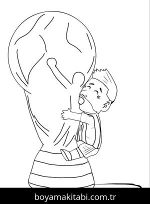 Lionel Messi boyama sayfası – yaratıcılığı geliştirir, keyifli zaman