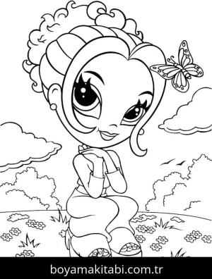 Lisa Frank boyama sayfası – çocuklar için, çizgi film temalı