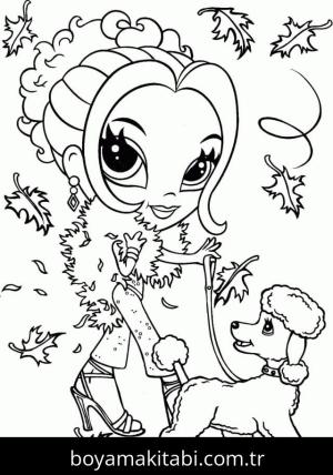 Lisa Frank boyama sayfası – el becerilerini geliştirir, boyama çalışması