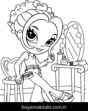 Lisa Frank boyama sayfası – el becerilerini geliştirir, boyama çalışması