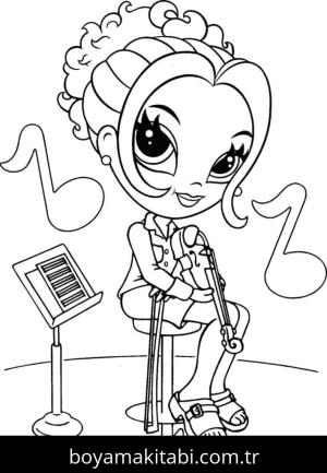 Lisa Frank boyama sayfası – çocuklar için, çizgi film temalı