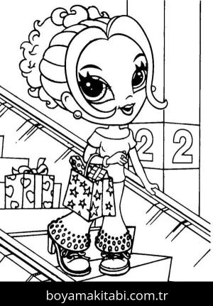 Lisa Frank boyama sayfası – eğitici aktivite, yaratıcılık