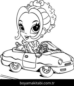 Lisa Frank boyama sayfası – basit çizim, kolay boyama