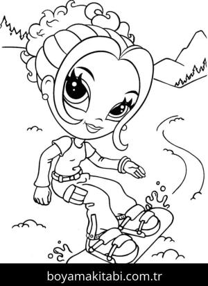 Lisa Frank boyama sayfası – PDF indir, sevimli karakter