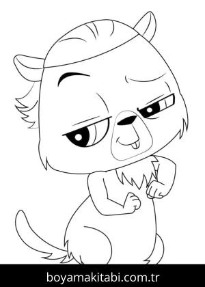 Littlest Pet Shop boyama sayfası – basit çizim, kolay boyama