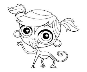 Littlest Pet Shop boyama sayfası,  coloring page, En Küçük Evcil Hayvan Dükkanı Minka Mark, 