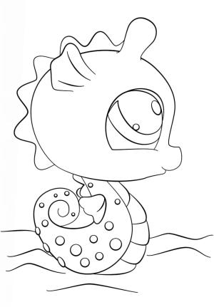 Littlest Pet Shop boyama sayfası,  coloring page, En Küçük Evcil Hayvan Dükkanı Denizatı, 