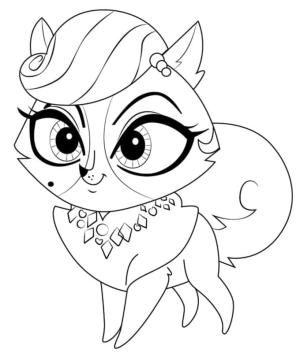 Littlest Pet Shop boyama sayfası,  coloring page, En Küçük Evcil Hayvan Dükkanı Madame Pom, 