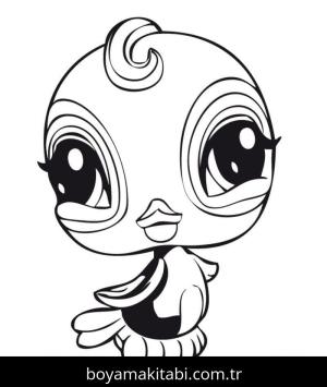 Littlest Pet Shop boyama sayfası – basit çizim, kolay boyama