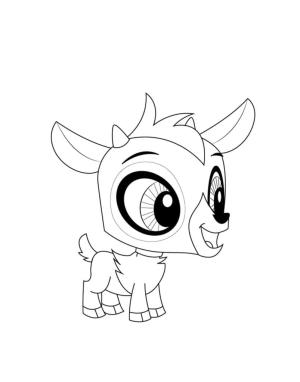 Littlest Pet Shop boyama sayfası,  coloring page, En Küçük Evcil Hayvan Dükkanı Baa Baa Lou, 