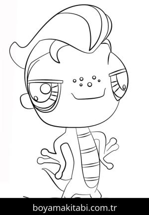 Littlest Pet Shop boyama sayfası – sevimli karakter, sanatsal çalışma