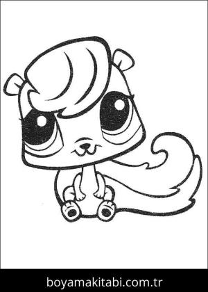 Littlest Pet Shop boyama sayfası – renkli çizimler, okul öncesi