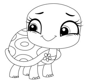 Littlest Pet Shop boyama sayfası,  coloring page, En Küçük Evcil Hayvan Dükkanı Olive Shellstein, 