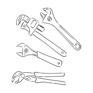 Llave Inglesa boyama sayfası,  coloring page, Dört Tuş Llave Inglesa, 