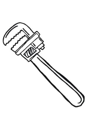 Llave Inglesa boyama sayfası,  coloring page, Basit İngiliz Anahtarı, 