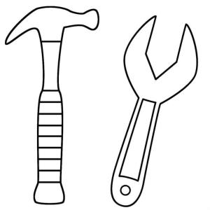 Llave Inglesa boyama sayfası,  coloring page, Çekiç ve Llave Inglesa, 