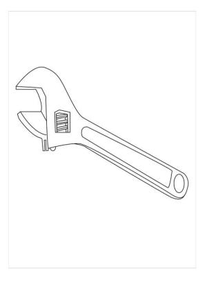 Llave Inglesa boyama sayfası,  coloring page, Büyük İngiliz Anahtarı, 