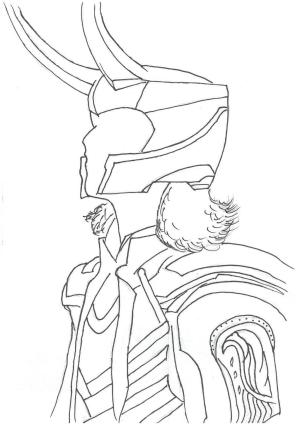 Loki boyama sayfası,  coloring page, Loki özetliyor, 