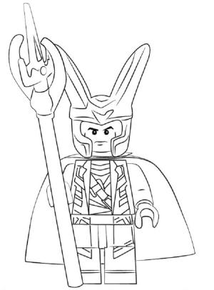 Loki boyama sayfası,  coloring page, Lego Loki, 