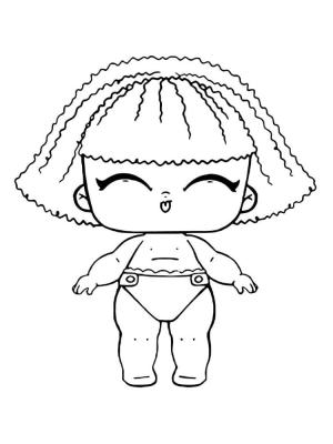 LOL Bebek boyama sayfası, LOL Surprise Doll coloring page, Kucuk Pariltili Kralice LOL Bebek, 