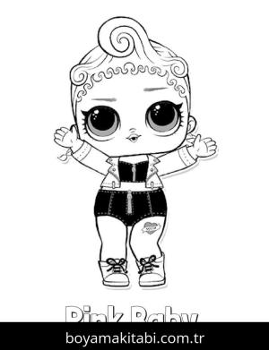 LOL Bebek boyama sayfası – basit çizim, kolay boyama