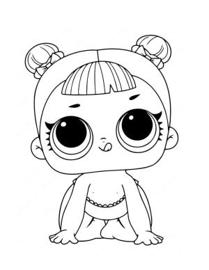 LOL Bebek boyama sayfası, LOL Surprise Doll coloring page, Lil Center Sahnesi LOL Bebek, 