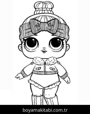LOL Bebek boyama sayfası – basit çizim, kolay boyama