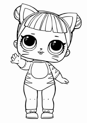 LOL Bebek boyama sayfası, LOL Surprise Doll coloring page, Bebek Kedi Lol Bebek, 