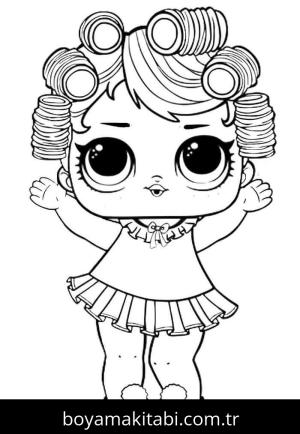 LOL Bebek boyama sayfası – eğlenceli etkinlik, el becerilerini geliştirir