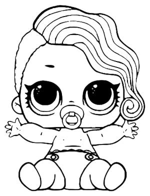 LOL Bebek boyama sayfası, LOL Surprise Doll coloring page, Lil Splash Queen LOL Surpriz Bebek, 