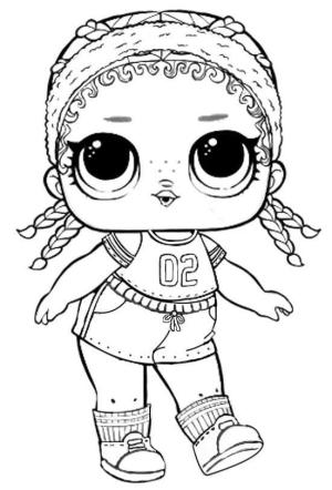 LOL Bebek boyama sayfası, LOL Surprise Doll coloring page, Kicks Lol Surpriz Bebek, 