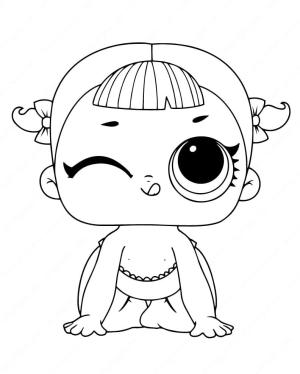 LOL Bebek boyama sayfası, LOL Surprise Doll coloring page, Lil Cheer Kaptan LOL Bebek, 