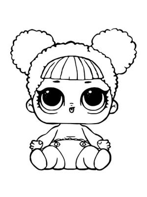 LOL Bebek boyama sayfası, LOL Surprise Doll coloring page, Kucuk Kralice Ari LOL Bebek, 