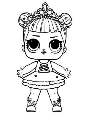 LOL Bebek boyama sayfası, LOL Surprise Doll coloring page, Merkez Sahne Lol Bebek, 