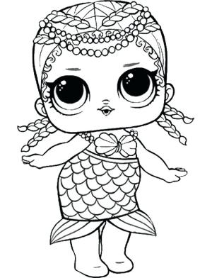 LOL Bebek boyama sayfası, LOL Surprise Doll coloring page, Merbaby Lol Bebek, 