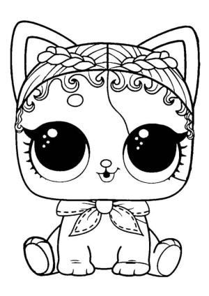 LOL Evcil Hayvanlar boyama sayfası,  coloring page, Purrfect Spike LOL Evcil Hayvanlar, 