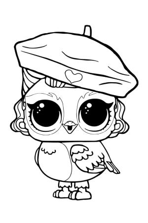 LOL Evcil Hayvanlar boyama sayfası,  coloring page, Owl Angel LOL Evcil Hayvanlar, 