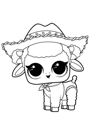 LOL Evcil Hayvanlar boyama sayfası,  coloring page, Lamb Dancer LOL Evcil Hayvanlar, 