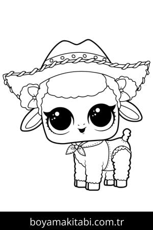 LOL Evcil Hayvanlar boyama sayfası – çizgi film temalı, basit çizim