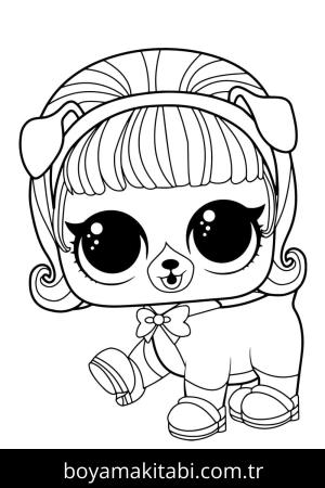 LOL Evcil Hayvanlar boyama sayfası – basit çizim, kolay boyama