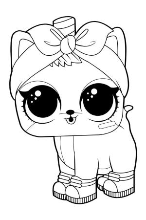 LOL Evcil Hayvanlar boyama sayfası,  coloring page, Kedi İşçisi LOL Evcil Hayvanlar, 