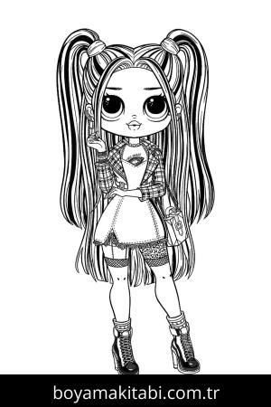 LOL OMG boyama sayfası – çocuklar için, çizgi film temalı